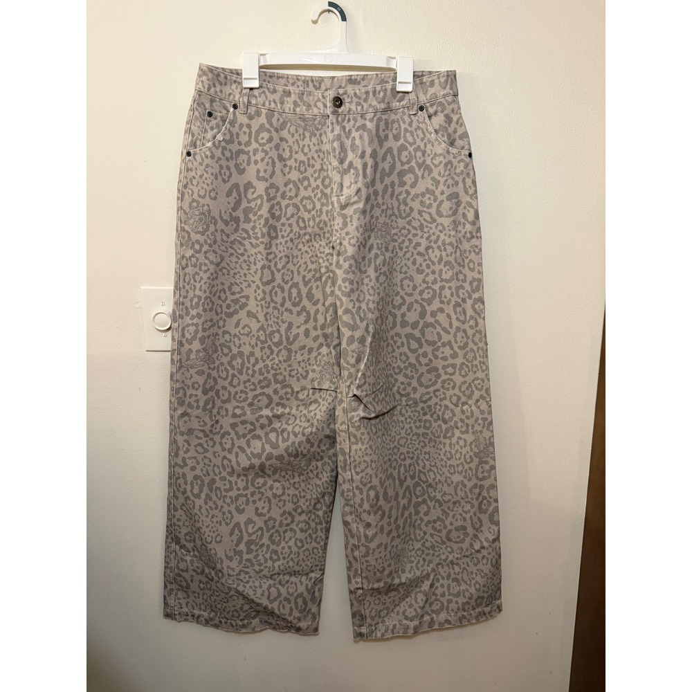 Darc Sport Wolves Leopard Wide Leg High Rise Jeans Size 29 Numbered 322/1000
